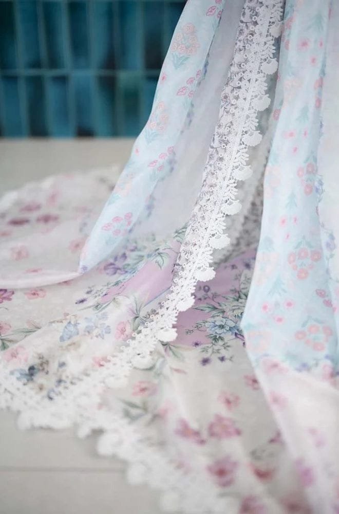 Embroidered Off-White Dhanak 3-Piece Unstitched Suit